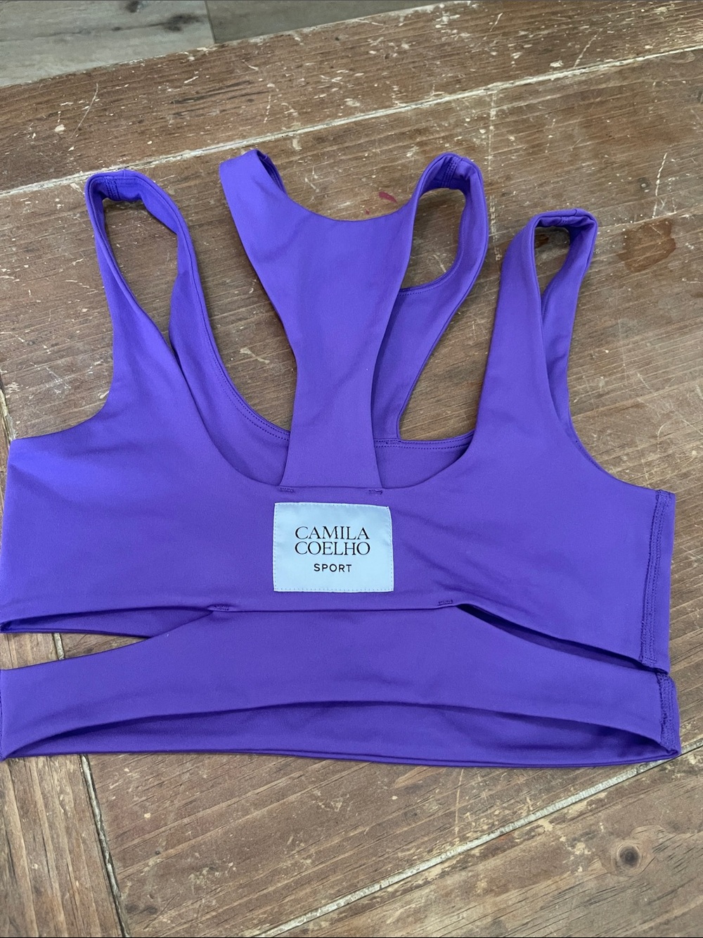 Camila Coelho Sport Vibrant Purple Racerback Sports Bra